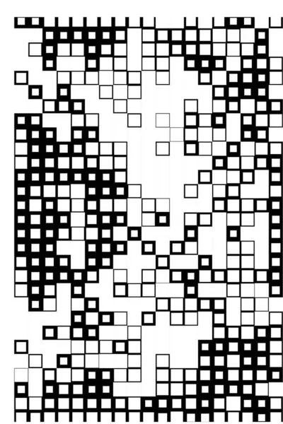Флаер Маленькими Пикселями Поверхность Цифровыми Квадратами — стоковый вектор