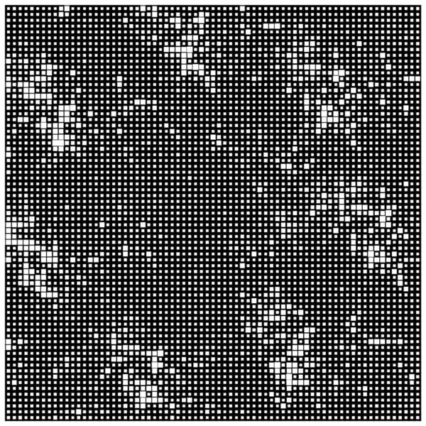 Pixel Monochrome Fond Mosaïque Géométrique — Image vectorielle