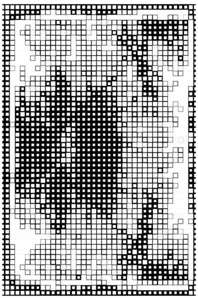 小さなピクセルでフライヤー デジタル正方形の表面 — ストックベクタ