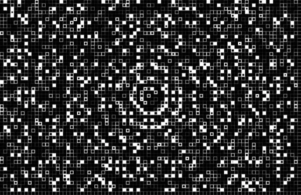 Demi Ton Pixel Monochrome Fond Mosaïque Géométrique — Image vectorielle