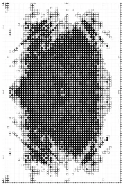 小さなピクセルでフライヤー 正方形の形をした壁紙 — ストックベクタ