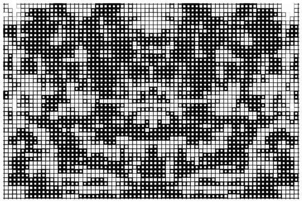 Halftoon Pixel Monochroom Geometrische Mozaïek Achtergrond — Stockvector