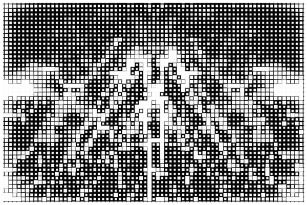 Template Met Pixels Inkt Abstracte Zwart Wit Achtergrond — Stockvector