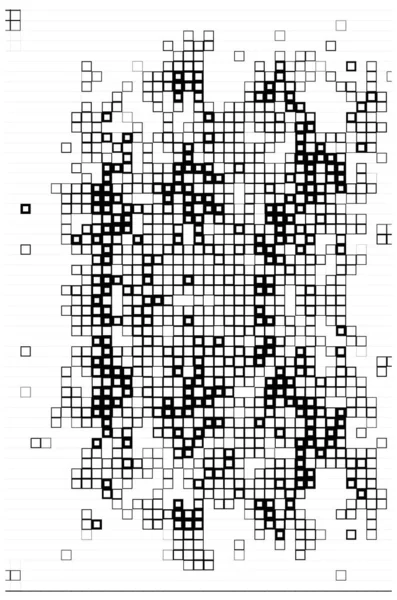 Siyah Beyaz Pikselli Soyut Duvar Kağıdı Dijital Kareli Arkaplan — Stok Vektör
