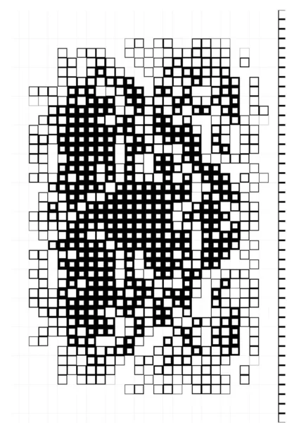 带有数字方块的传单 小像素背景 — 图库矢量图片