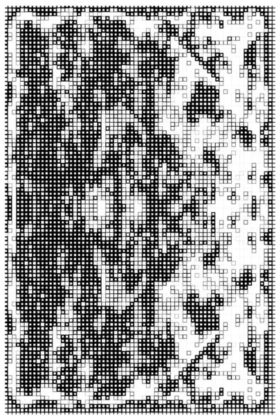 Dijital Kareli Broşür Küçük Piksel Arkaplanı — Stok Vektör