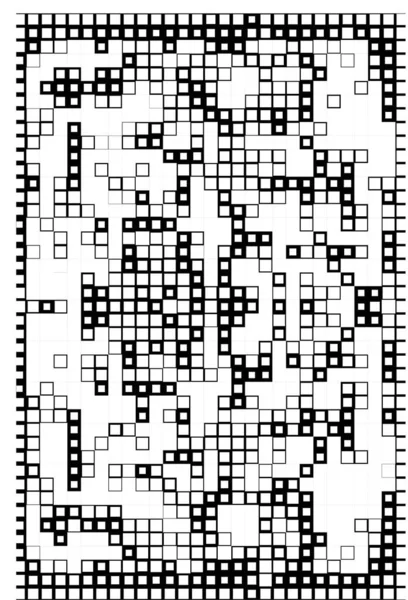 Флаер Цифровыми Квадратами Небольшой Пиксельный Фон — стоковый вектор
