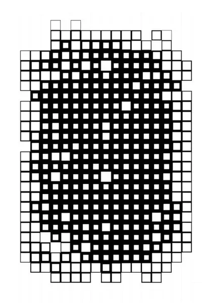 Флаер Цифровыми Квадратами Небольшой Пиксельный Фон — стоковый вектор