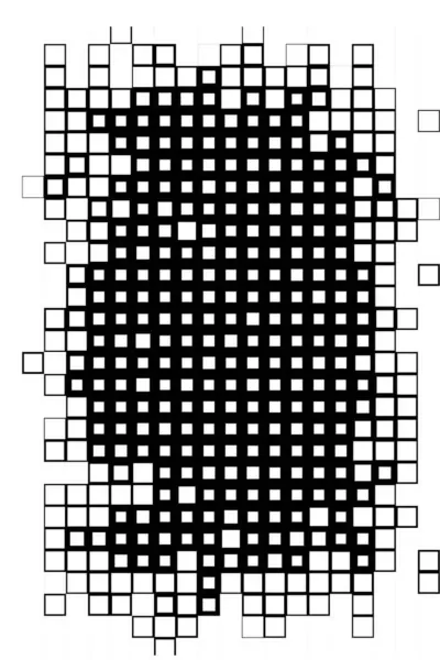 デジタル正方形の抽象的な背景 黒と白のピクセルが付いている壁紙 — ストックベクタ