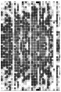 Siyah ve beyaz noktalı resim deseni.