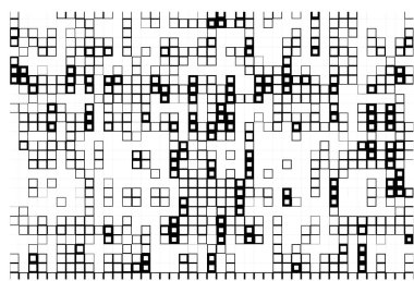 Yarım ton pikselli siyah beyaz arkaplan