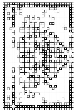 soyut geometrik desen, siyah ve beyaz kareler.