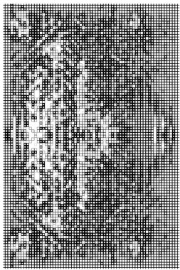 Kare şekiller. Siyah ve beyaz pikselli soyut duvar kağıdı 