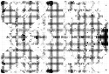piksel yarım ton mozaik mozaik simgesi