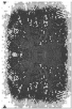 siyah ve beyaz kareler, pikselli yaratıcı şablon