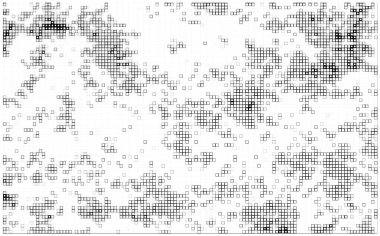 Soyut geometrik desen. Rastgele ve kare şeklinde. Yarım ton dokusu.