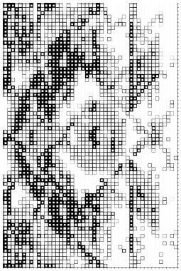 arka planda küçük parçalar var. soyut siyah beyaz illüstrasyon