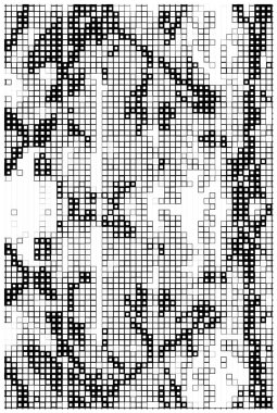 arka planda küçük parçalar var. soyut siyah beyaz illüstrasyon