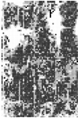 arka planda küçük parçalar var. soyut siyah beyaz illüstrasyon