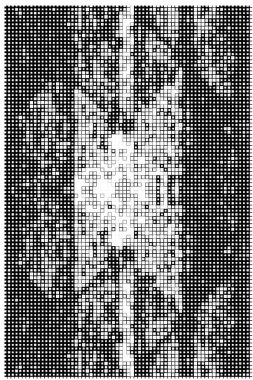 arka planda küçük parçalar var. soyut siyah beyaz illüstrasyon