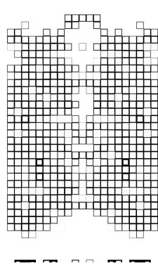 arka planda küçük parçalar var. soyut siyah beyaz illüstrasyon