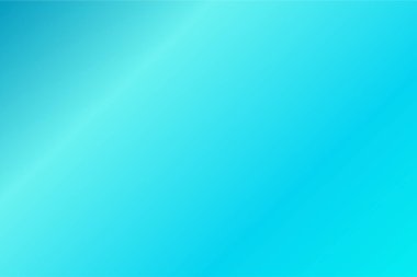 Aqua, Turkuaz, Cyan, Blue Grotto renkleriyle renkli soyut bulanık gradyan. Yumuşak bulanık arkaplan. Grafik tasarım, afiş ve web için odaklanmış vektör illüstrasyon şablonu