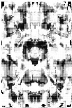 Yaratıcı doku, soyut poster. Siyah beyaz pikselli duvar kağıdı