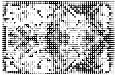 arkaplan ve kareler. Siyah ve beyaz pikselli soyut duvar kağıdı 