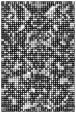 Yarı ton deseni. Grafik vektör arkaplanı. Noktalı noktaların beyaz arkaplanda soyut mozaiği