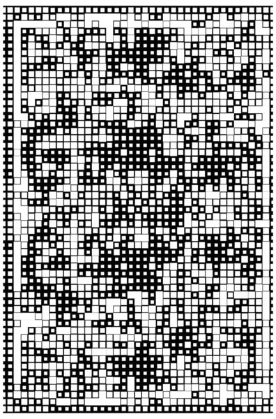 Monochromatické Čtvercové Tvary Abstraktní Tapeta Černobílými Pixely — Stockový vektor