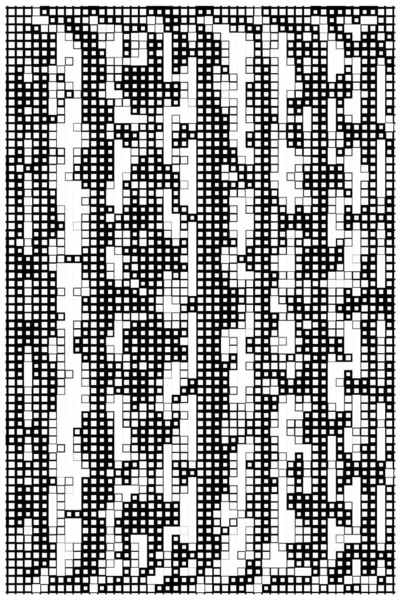 Formas Cuadradas Monocromáticas Fondo Pantalla Abstracto Con Píxeles Blanco Negro — Vector de stock