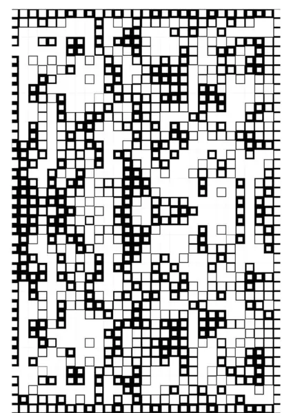 Монохромные Квадратные Формы Абстрактные Обои Черно Белыми Пикселями — стоковый вектор
