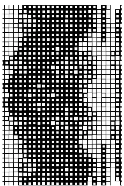 Demi Ton Pixellisé Fond Noir Blanc — Image vectorielle