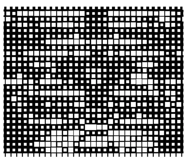 Halftone Pixel Black White Background — Stock Vector