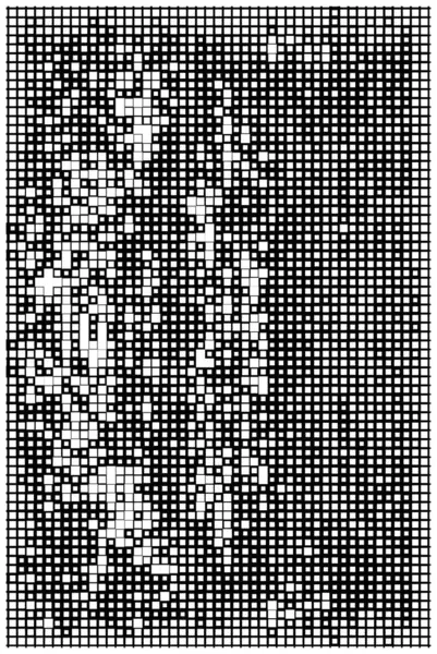 Formas Cuadradas Monocromáticas Fondo Pantalla Abstracto Con Píxeles Blanco Negro — Vector de stock