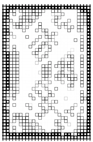 Квадратные Формы Абстрактные Обои Черно Белыми Пикселями — стоковый вектор