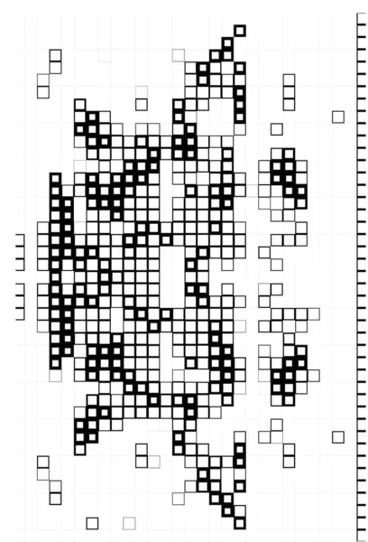 Абстрактный Фон Цифровыми Квадратами Обои Черно Белыми Пикселями — стоковый вектор