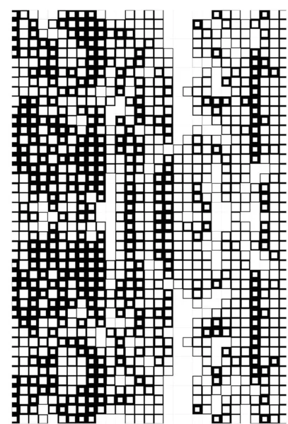 Dotted Pixel Abstract Monochrome Background — Stock Vector