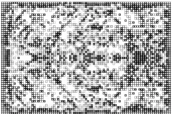 正方形 带有黑白像素的抽象壁纸 — 图库矢量图片