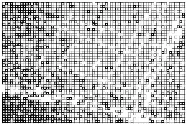 Abstract Geometrisch Patroon Zwart Wit Vierkanten — Stockvector