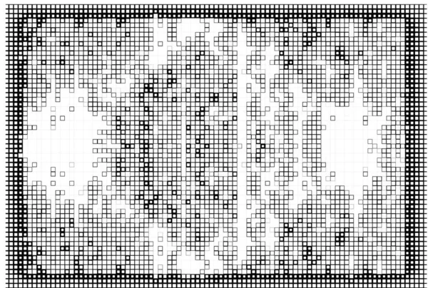 Forme Quadrate Carta Parati Astratta Con Pixel Bianco Nero — Vettoriale Stock