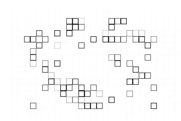 Abstract Geometrisch Patroon Zwart Wit Vierkanten — Stockvector