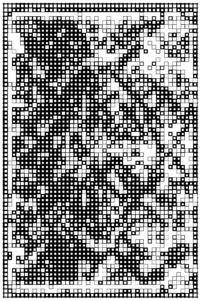 抽象的な幾何学的なパターン 黒と白の正方形 — ストックベクタ