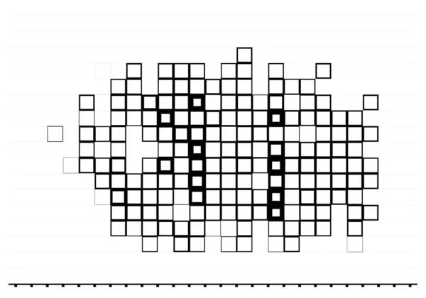 Черно Белые Квадраты Творческий Шаблон Пикселями — стоковый вектор