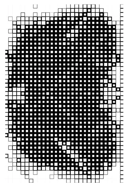 黒と白の正方形 ピクセルが付いている創造的なテンプレート — ストックベクタ