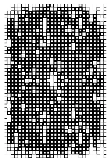 黒と白の正方形 ピクセルが付いている創造的なテンプレート — ストックベクタ