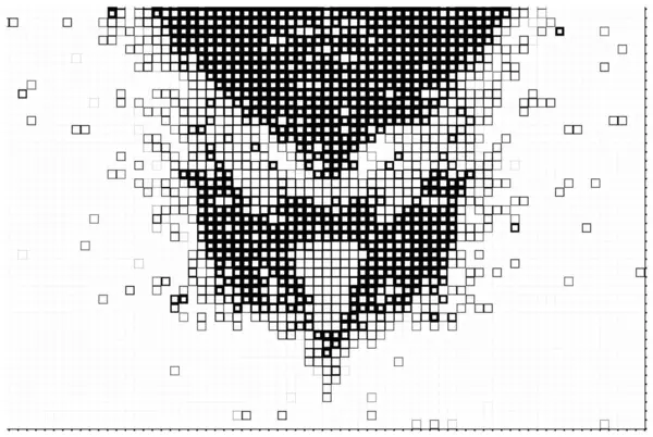 Gepunktetes Pixel Halftone Bullendiagramm — Stockvektor