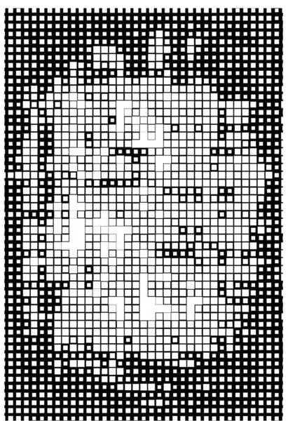 Yarı Ton Siyah Beyaz Mozaik Arkaplan Kareler — Stok Vektör