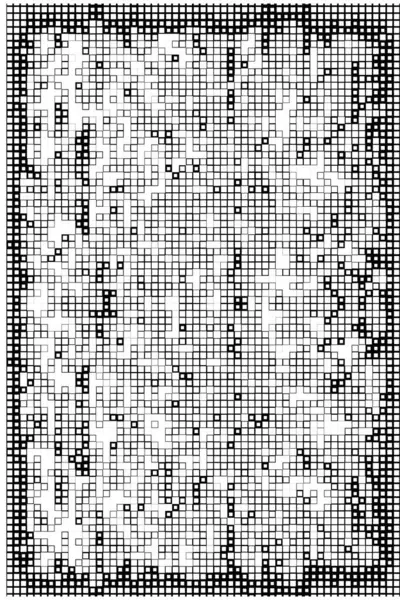 Kareli Pankart Siyah Beyaz Piksellere Sahip Soyut Arkaplan — Stok Vektör