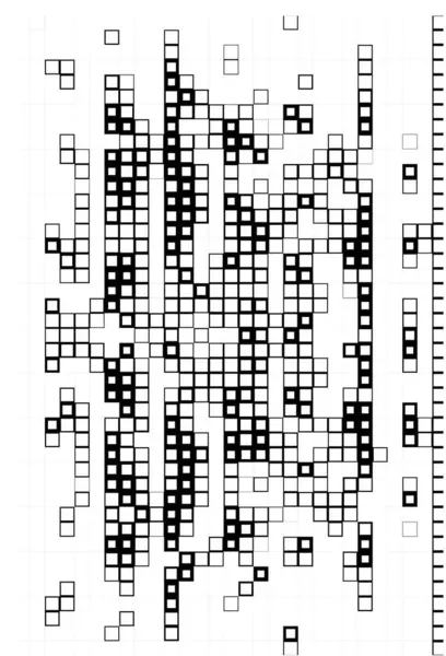 Черно Белые Квадраты Творческий Шаблон Пикселями — стоковый вектор